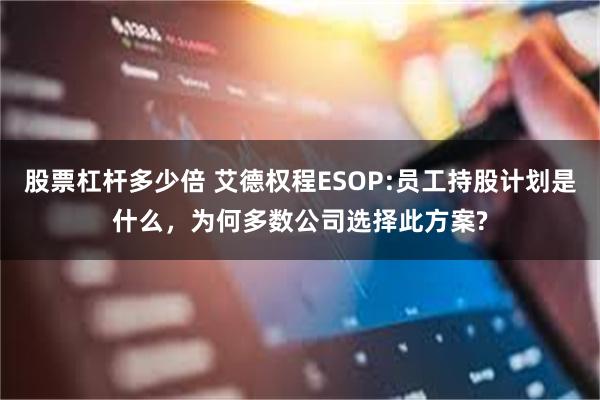 股票杠杆多少倍 艾德权程ESOP:员工持股计划是什么，为何多数公司选择此方案?