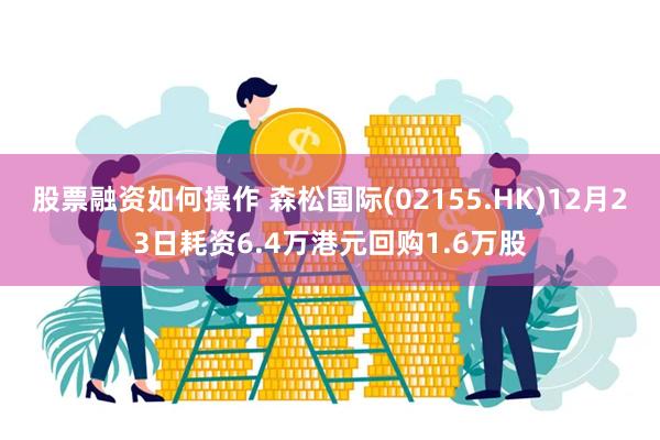 股票融资如何操作 森松国际(02155.HK)12月23日耗资6.4万港元回购1.6万股