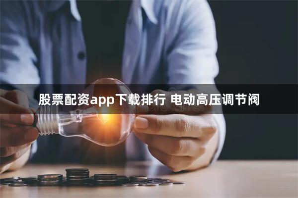 股票配资app下载排行 电动高压调节阀